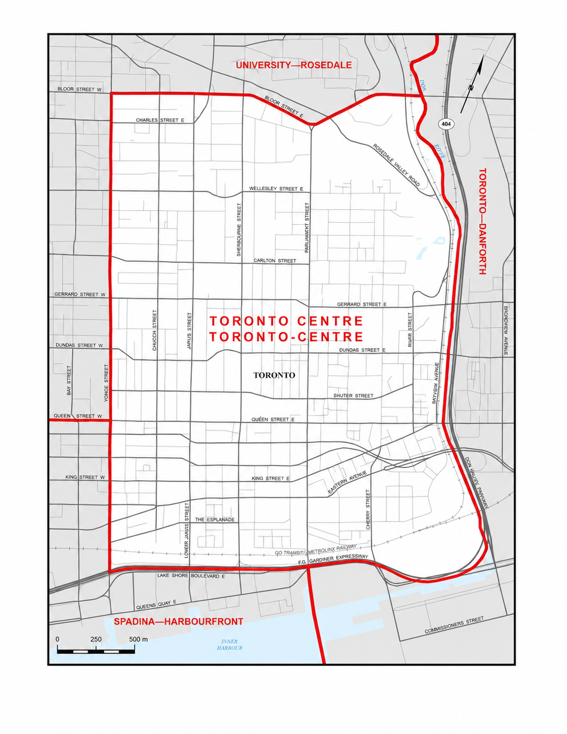 Toronto Centre Riding Map